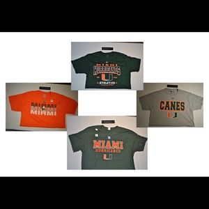 Miami Hurricane Shirts 4 pieces ( ALL NEW)